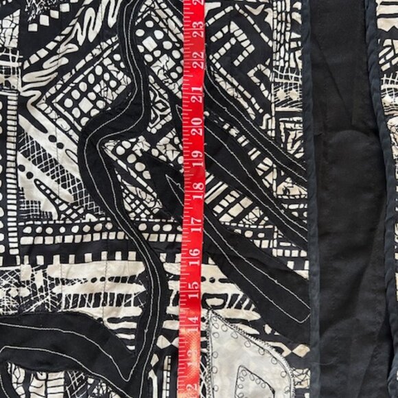 Chico's Black and White Silk Jacket - Picture 4 of 5